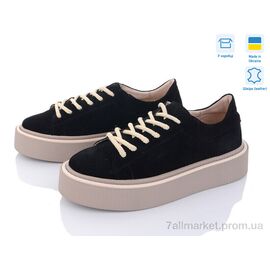 Кросівки жіночі модні Весна/осінь 5053-39 чорн.замш (6 пар р.36-41) "A.N.I.One" недорого оптом від прямого постачальника