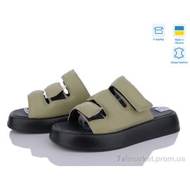 Шльопанці жіночі полегшені Літо 4074-59 оливковий (6 пар р.36-40) "A.N.I.One" недорого оптом від прямого постачальника