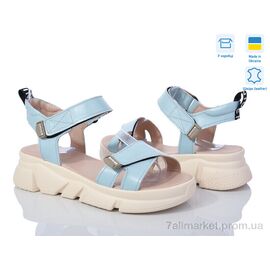 Босоніжки жіночі літні Літо 4075-06 блакитний ш. (6 пар р.36-40) "A.N.I.One" недорого оптом від прямого постачальника