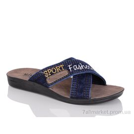 Шльопанці чоловічі пляжні Літо 011 blue (6 пар р.40-45) "Oscar" недорого оптом від прямого постачальника
