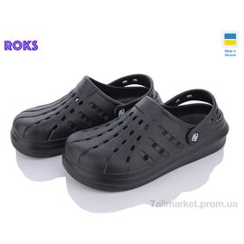 Фотография Кроксы женские летние Лето Progress 151 чорний (6 пар р.36-40) "Roks" недорого оптом от прямого поставщика