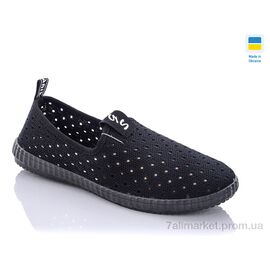 Фотография Слипоны женские тканевые Лето 526 черный (10 пар р.36-40) "RGP" недорого оптом от прямого поставщика