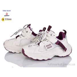 Фотография Кроссовки детские модные Весна/осень A7723 white-red (6 пар р.32-37) "Clibee-Doremi" недорого оптом от прямого поставщика