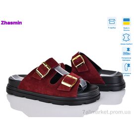 Фотография Шлепки женские облегченные Лето 4509 бордо спил (8 пар р.36-41) "Zhasmin" недорого оптом от прямого поставщика