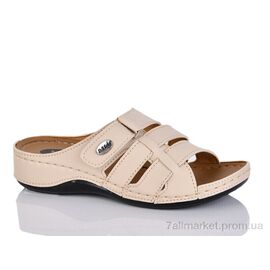 Фотография Шлепки женские облегченные Лето 170 beige (6 пар р.36-41) "Sali-2" недорого оптом от прямого поставщика