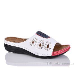 Фотография Шлепки женские облегченные Лето 1024 white (6 пар р.36-41) "Sali-2" недорого оптом от прямого поставщика