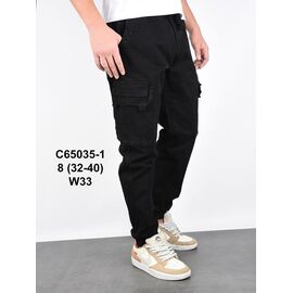 Джинси чоловічі 65035-1 black р.32-40 "God Baron" недорого оптом від прямого постачальника