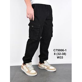 Джинси чоловічі 75006-1 black р.32-38 "God Baron" недорого оптом від прямого постачальника