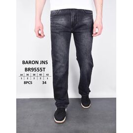 Джинси чоловічі 9555 black р.34-42 "God Baron" недорого оптом від прямого постачальника