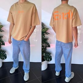 Фотография Футболка мужская 1999 beige р.S-2XL "i8denim" недорого оптом от прямого поставщика