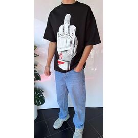 Фотография Футболка мужская 2000 black р.S-2XL "i8denim" недорого оптом от прямого поставщика