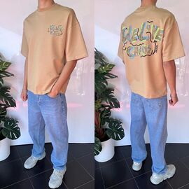 Фотография Футболка мужская 2002 beige р.S-2XL "i8denim" недорого оптом от прямого поставщика