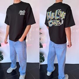 Фотография Футболка мужская 2003 black р.S-2XL "i8denim" недорого оптом от прямого поставщика