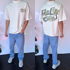 Фотография Футболка мужская 2004 white р.S-2XL "i8denim" недорого оптом от прямого поставщика