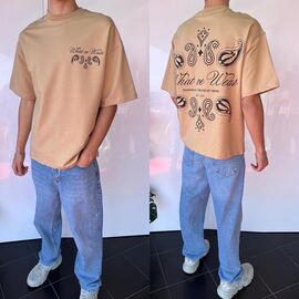 Фотография Футболка мужская 2006 beige р.S-2XL "i8denim" недорого оптом от прямого поставщика