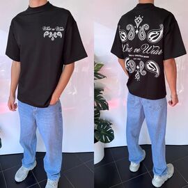 Фотография Футболка мужская 2007 black р.S-2XL "i8denim" недорого оптом от прямого поставщика