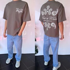 Фотография Футболка мужская 2008 grey р.S-2XL "i8denim" недорого оптом от прямого поставщика