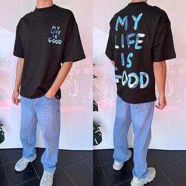 Фотография Футболка мужская 2014 black р.S-2XL "i8denim" недорого оптом от прямого поставщика