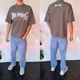 Фотография Футболка мужская 2021 grey р.S-2XL "i8denim" недорого оптом от прямого поставщика