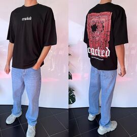 Фотография Футболка мужская 2027 black р.S-XL "i8denim" недорого оптом от прямого поставщика