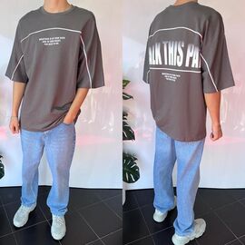 Фотография Футболка мужская 2028 grey р.S-XL "i8denim" недорого оптом от прямого поставщика