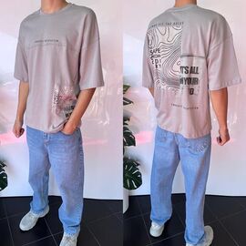 Фотография Футболка мужская 2042 grey р.S-XL "i8denim" недорого оптом от прямого поставщика