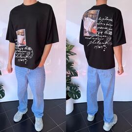 Фотография Футболка мужская 2045 black р.S-XL "i8denim" недорого оптом от прямого поставщика