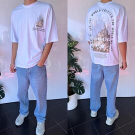 Фотография Футболка мужская 2048 white р.S-XL "i8denim" недорого оптом от прямого поставщика