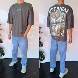 Фотография Футболка мужская 2059 grey р.S-XL "i8denim" недорого оптом от прямого поставщика