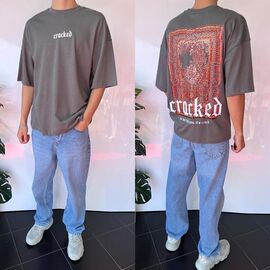 Фотография Футболка мужская 2060 grey р.S-XL "i8denim" недорого оптом от прямого поставщика