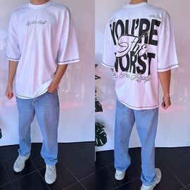 Фотография Футболка мужская 2065 white р.S-XL "i8denim" недорого оптом от прямого поставщика