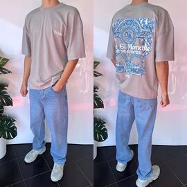 Фотография Футболка мужская 2069 grey р.S-XL "i8denim" недорого оптом от прямого поставщика