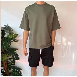 Фотография Футболка мужская 2071 khaki р.S-2XL "i8denim" недорого оптом от прямого поставщика