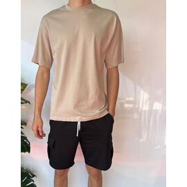 Фотография Футболка мужская 2081 beige р.S-XL "i8denim" недорого оптом от прямого поставщика