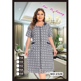 Фотография Халат женский домашний батал размер 58-66 "FLOWER" недорого от прямого поставщика