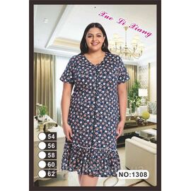 Фотография Халат женский домашний размер 54-62 "FLOWER" недорого от прямого поставщика