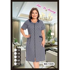 Фотография Халат женский домашний размер 54-62 "FLOWER" недорого от прямого поставщика