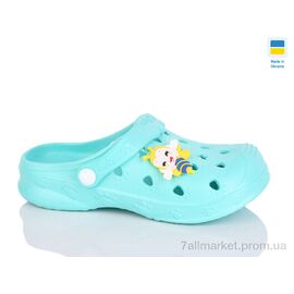 Фотография Кроксы детские летние Лето C100 м'ята (6 пар р.24-33) "Inblue" недорого оптом от прямого поставщика
