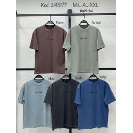 Фотография Футболка мужская 245177 blue р.M-2XL "Vip Stendo" недорого оптом от прямого поставщика