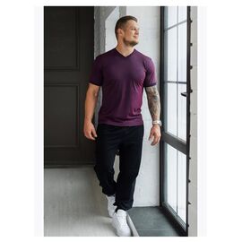 Фотография Футболка мужская 8004 wine р.M-2XL "Vip Stendo" недорого оптом от прямого поставщика