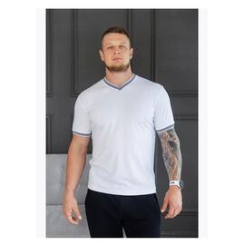 Фотография Футболка мужская 8504 white р.2XL-5XL "Vip Stendo" недорого оптом от прямого поставщика