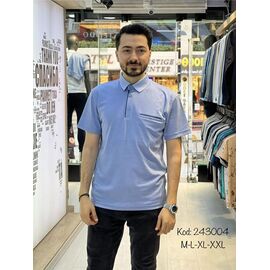 Фотография Футболка мужская 243004 l.blue р.M-2XL "Vip Stendo" недорого оптом от прямого поставщика