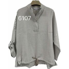 Фотография Рубашка женская 6107 grey р.44-50 "P.HEY" недорого оптом от прямого поставщика