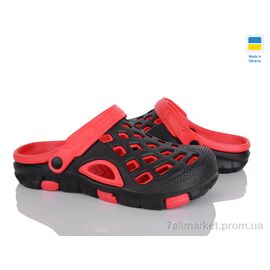 Фотография Кроксы мужские легкие Лето Cross М308 чорно-червоний (6 пар р.40-45) "Vladimir" недорого оптом от прямого поставщика