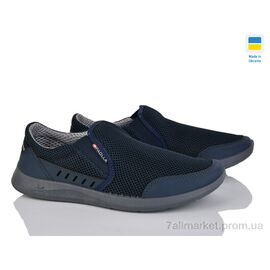 Фотография Слипоны мужские модные Лето Paolla А1 сітка синій (8 пар р.40-45) "Lvovbaza" недорого оптом от прямого поставщика
