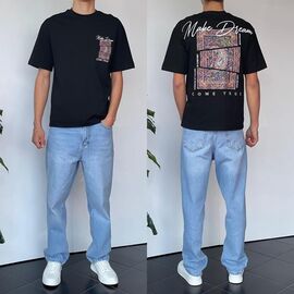 Фотография Футболка мужская 2146 black р.S-XL "i8denim" недорого оптом от прямого поставщика