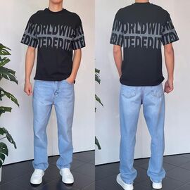 Фотография Футболка мужская 2148 black р.S-XL "i8denim" недорого оптом от прямого поставщика