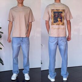 Футболка чоловіча 2174 beige р.S-XL "i8denim" недорого оптом від прямого постачальника