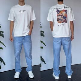 Фотография Футболка мужская 2179 white р.S-XL "i8denim" недорого оптом от прямого поставщика