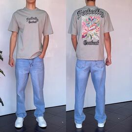 Фотография Футболка мужская 2195 grey р.S-XL "i8denim" недорого оптом от прямого поставщика